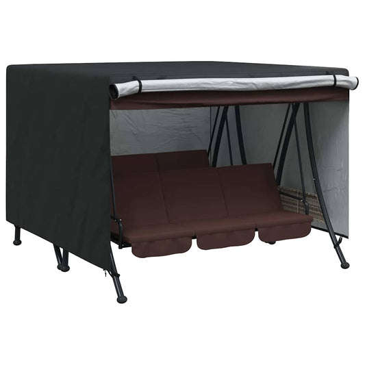 Outdoor Swing Cover Black 250 x 250 x 160 cm 600D Oxford Fbric