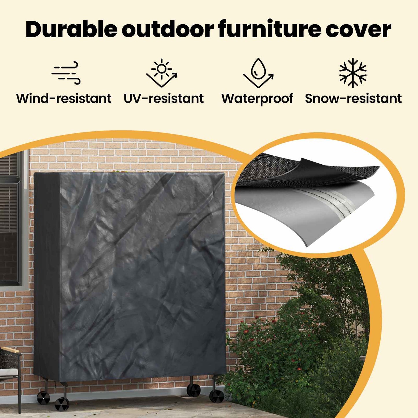 Pingpong Table Cover Plain Black 165 x 70 x 185 cm Fabric