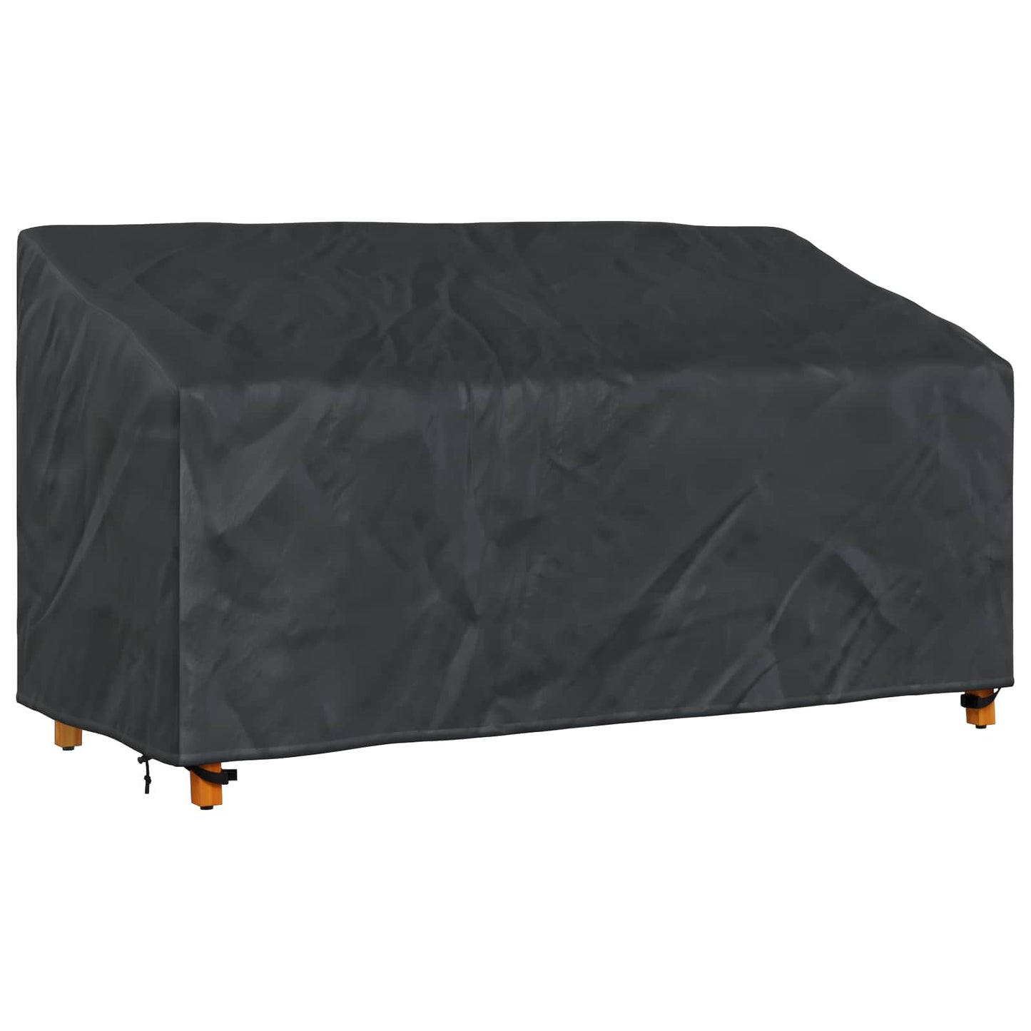 Garden Bench Cover Black 185 x 85 x 65 / 94 cm 210D Oxford Fbric