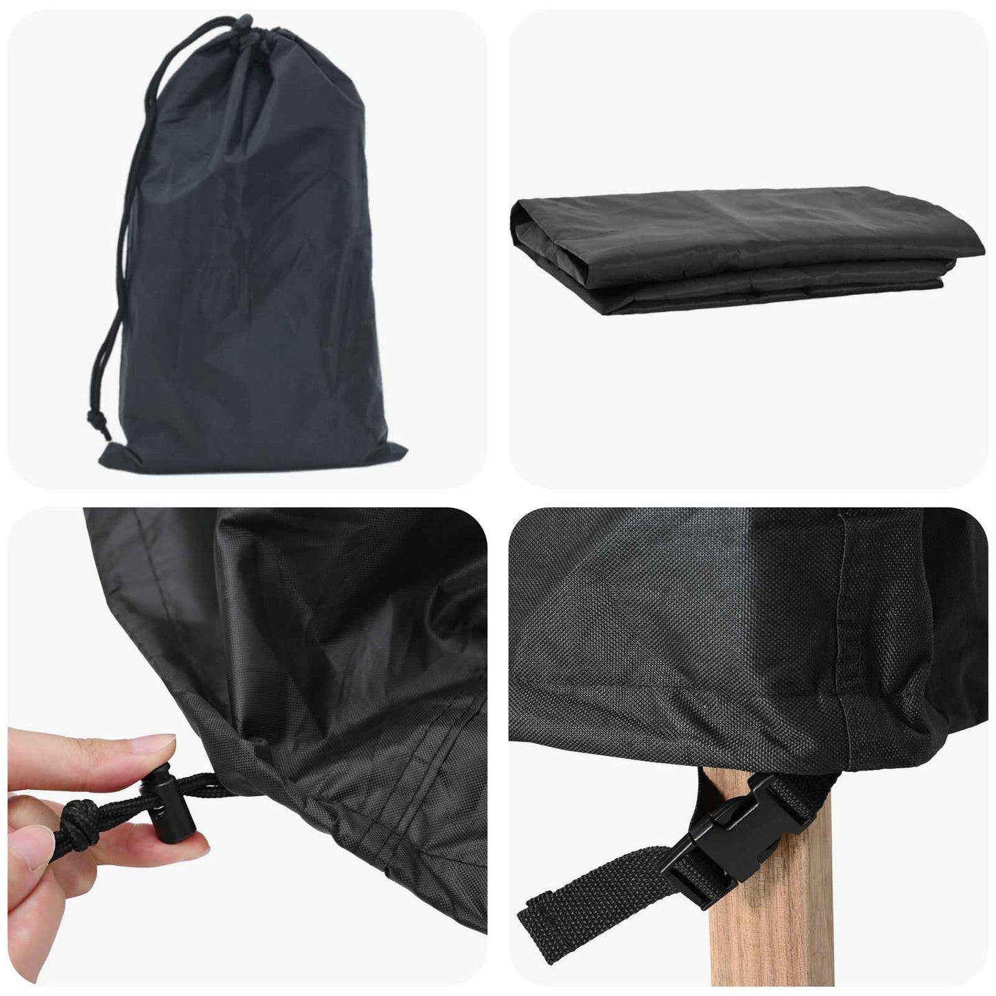 Furniture Cover Black 182 x 182 x 85 cm 210D Oxford Fbric