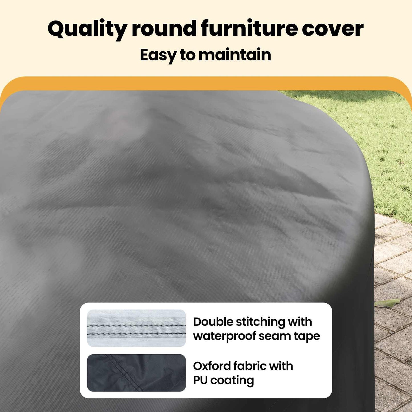 Furniture Cover Black 200 x 200 x 71 cm 210D Oxford Fbric