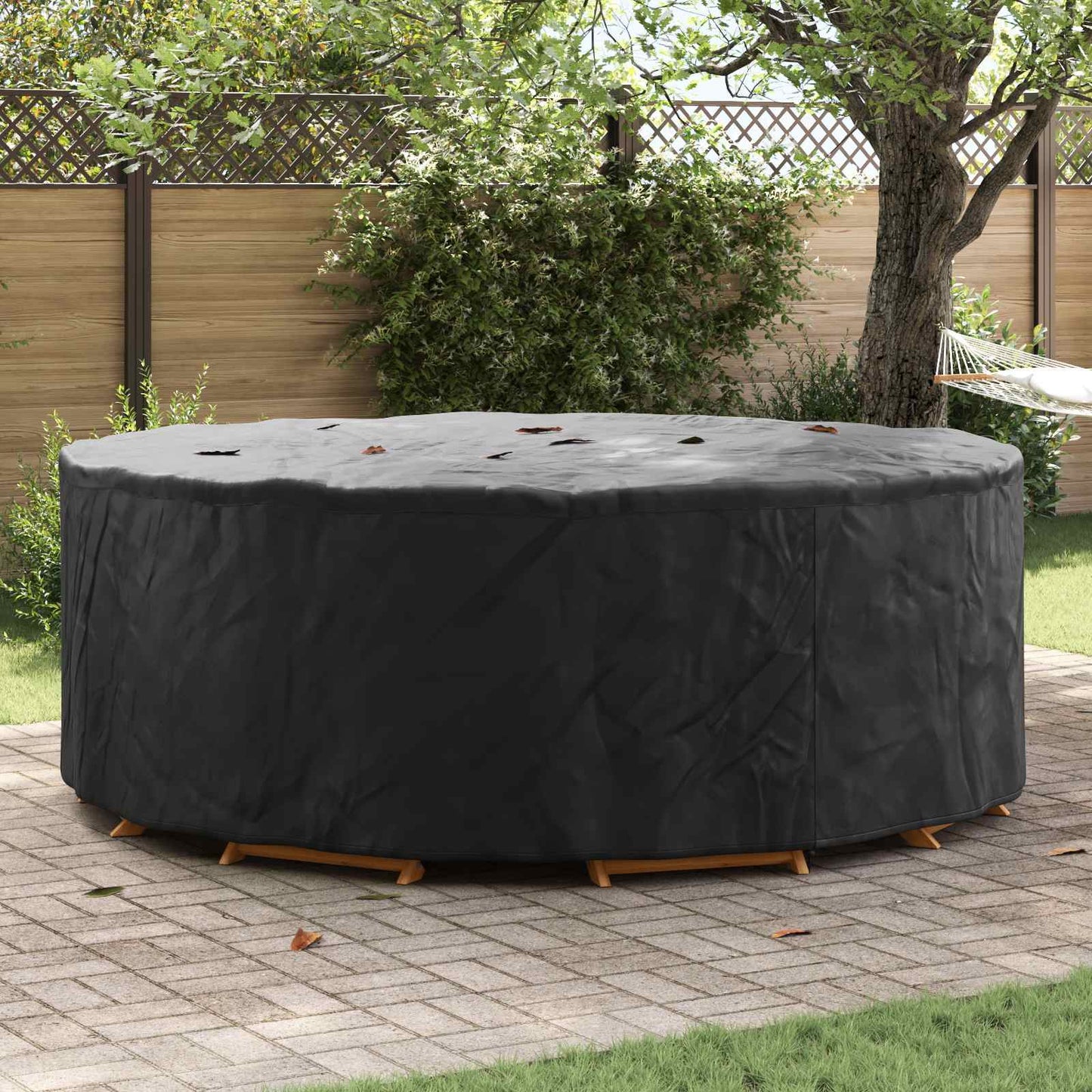 Furniture Cover Black 244 x 244 x 85 cm 420D Oxford Fabric