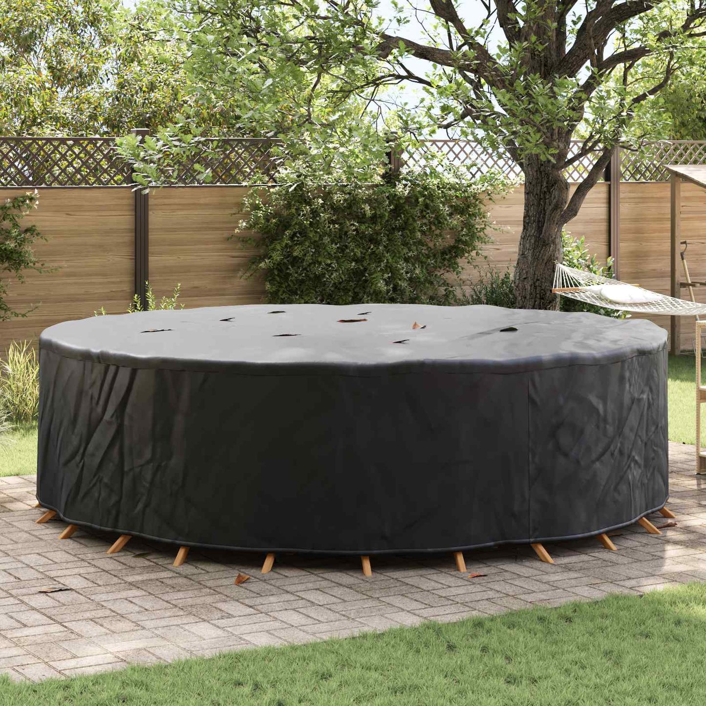 Furniture Cover Black 320 x 320 x 85 cm 600D Oxford Fbric