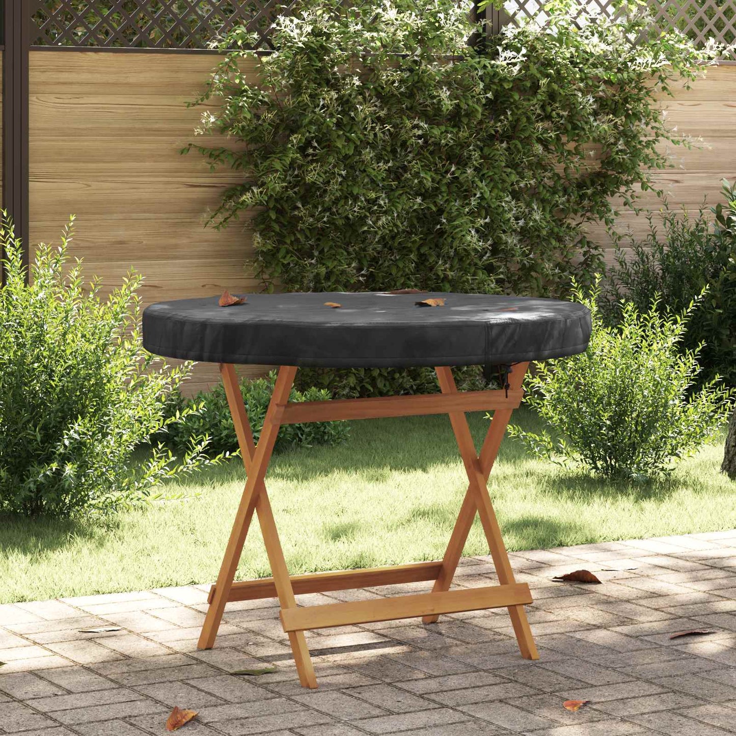 Outdoor Table Cover Black 102 x 102 x 10 cm 600D Oxford Fbric
