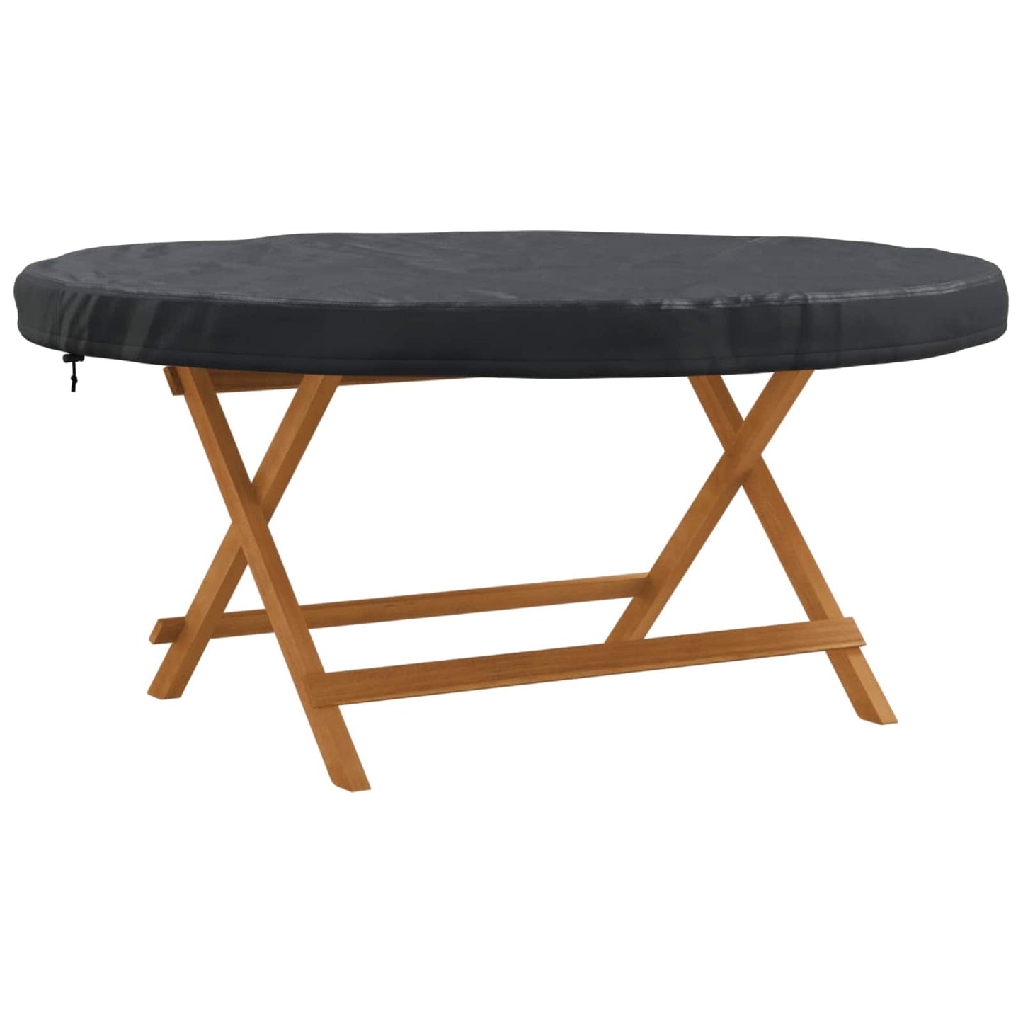 Outdoor Table Cover Black 142 x 142 x 10 cm 210D Oxford Fabric