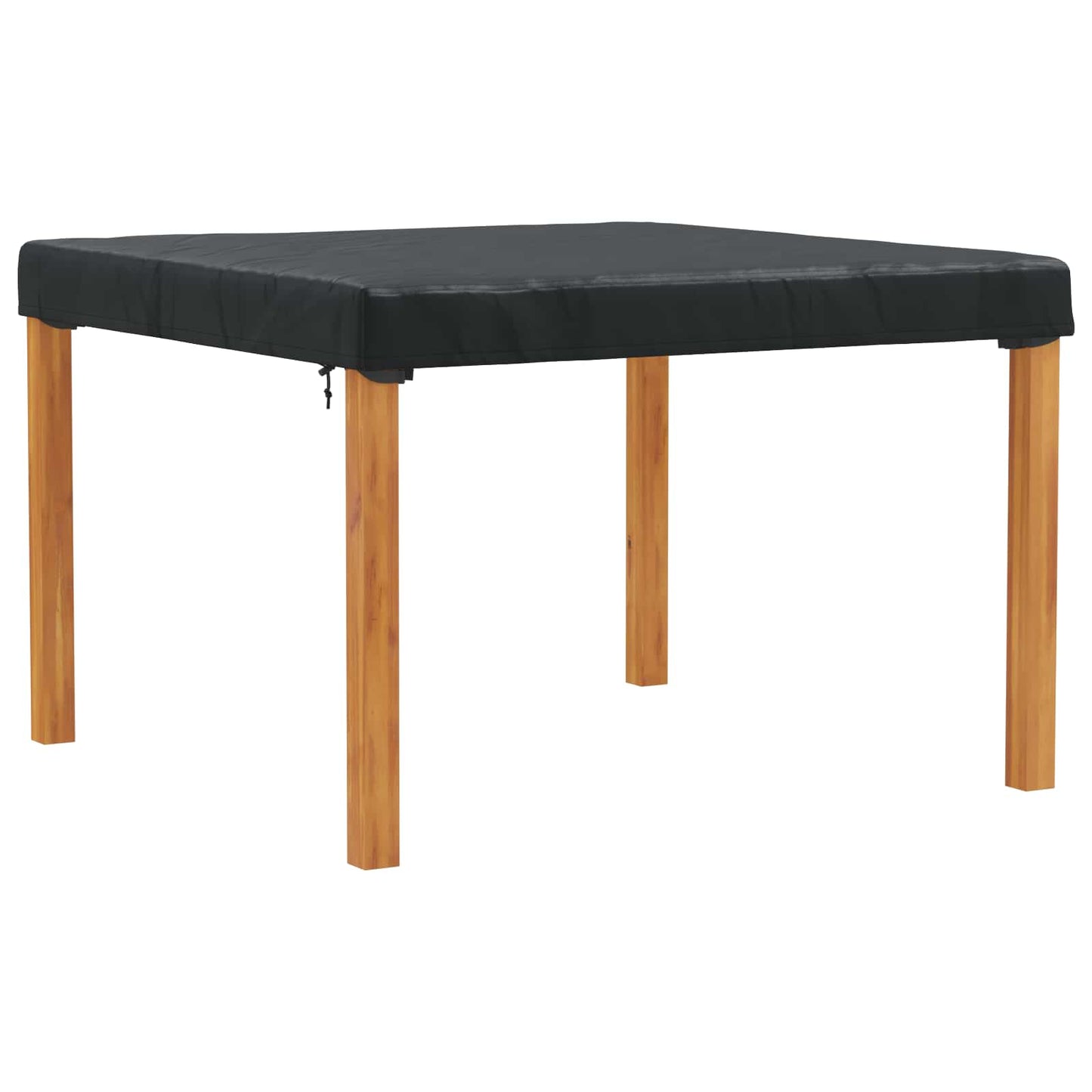 Table Cover Plain Black 122 x 122 x 15 cm Fabric