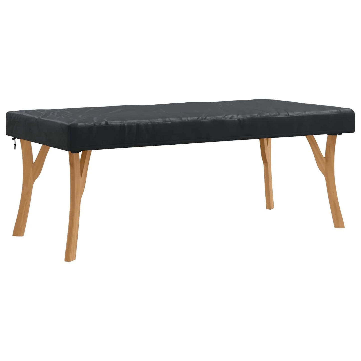Table Cover Plain Black 162 x 92 x 15 cm Fabric
