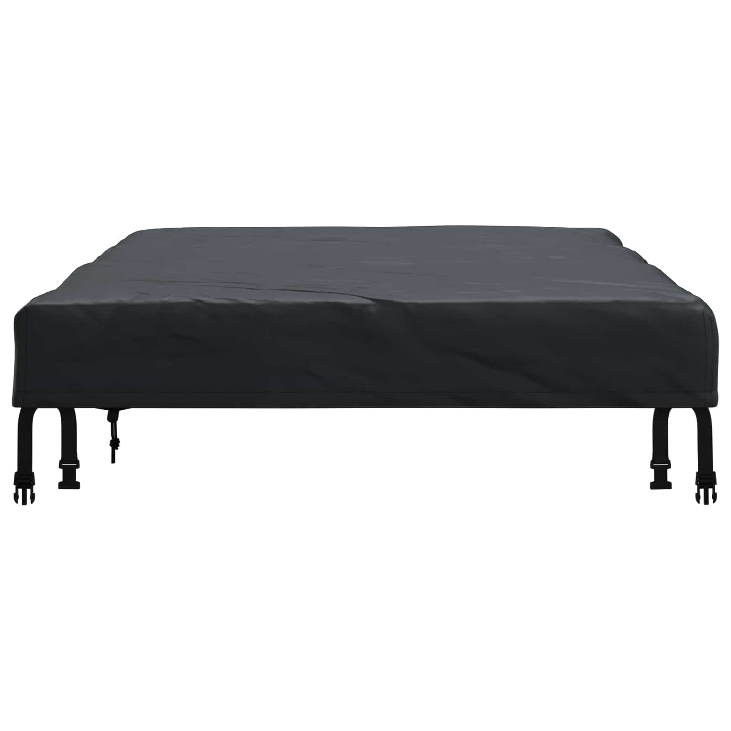 Table Cover Plain Black 182 x 92 x 15 cm Fabric
