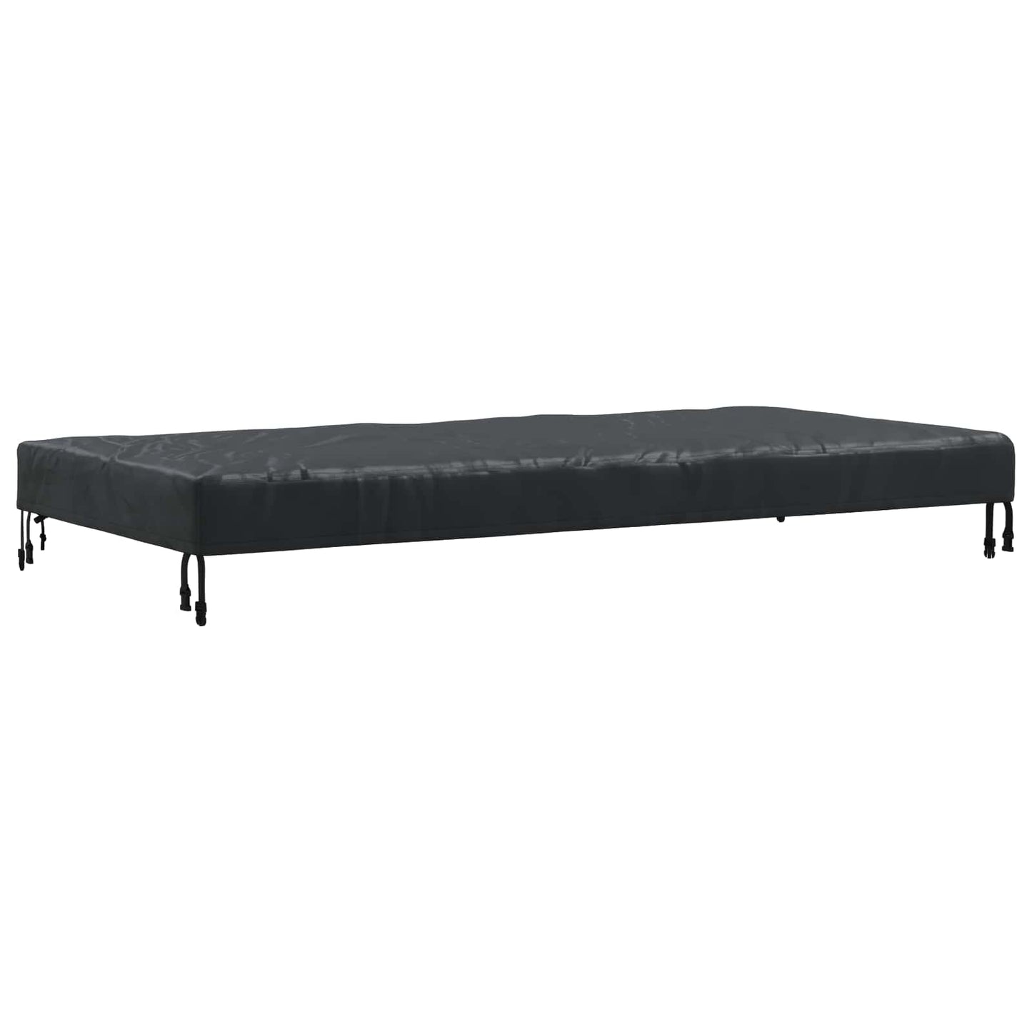 Table Cover Plain Black 182 x 102 x 15 cm Fabric