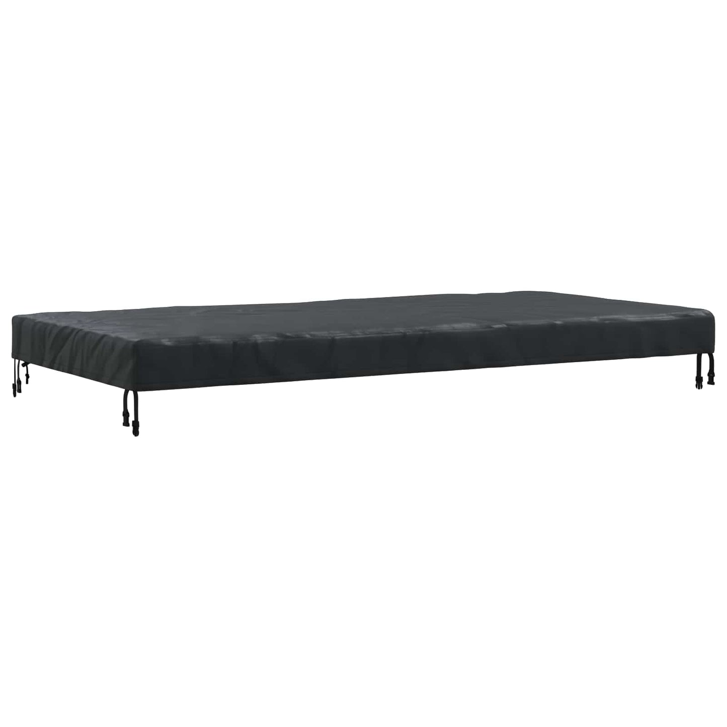 Table Cover Plain Black 202 x 102 x 15 cm Fabric