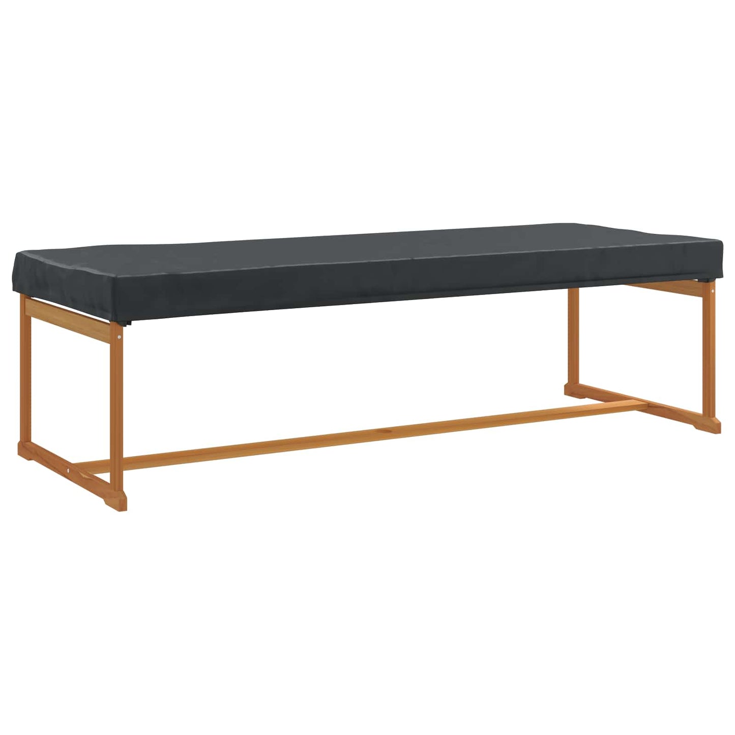 Table Cover Plain Black 242 x 102 x 15 cm Fabric