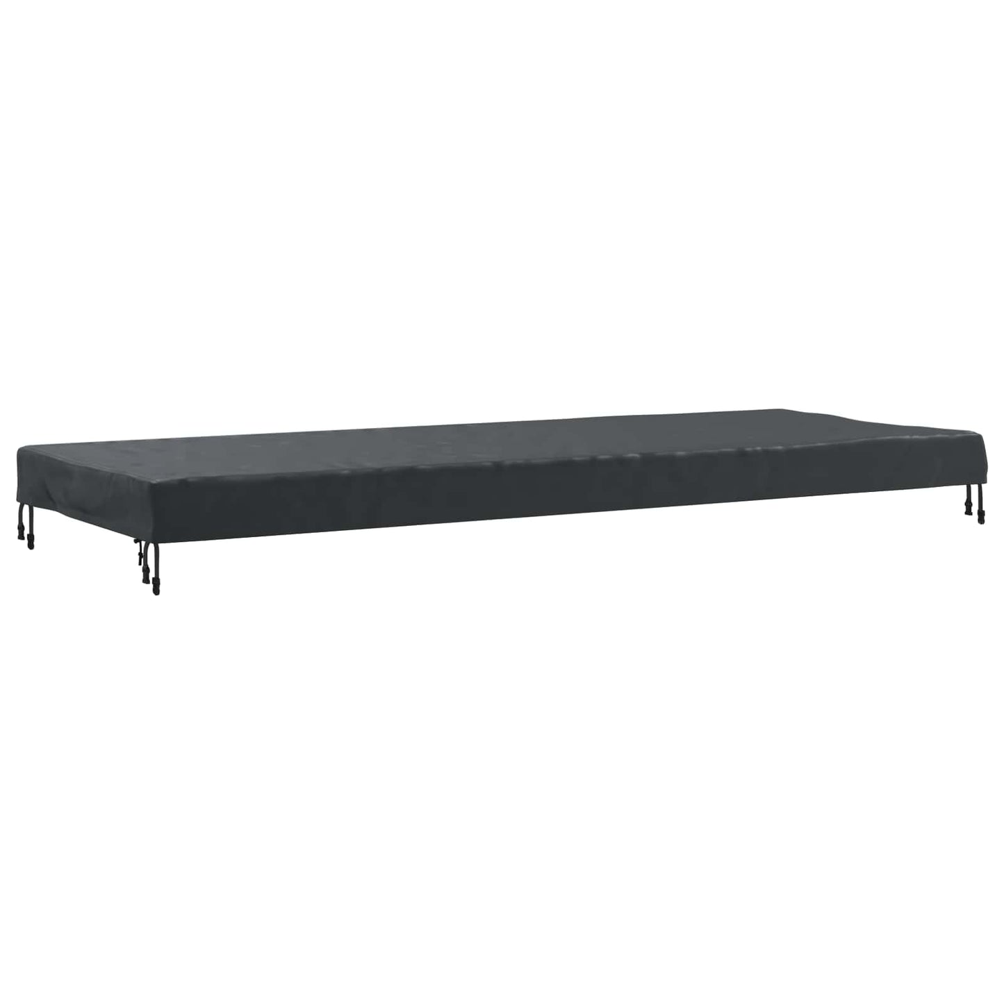Table Cover Plain Black 102 x 262 x 15 cm Fabric