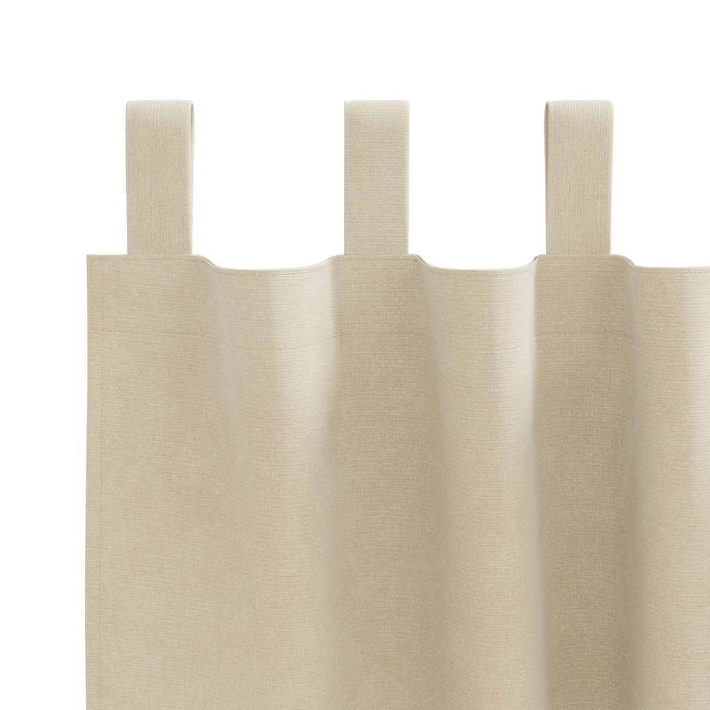 Blackout Curtains 2 pcs Cream 140 x 260 cm Velvet