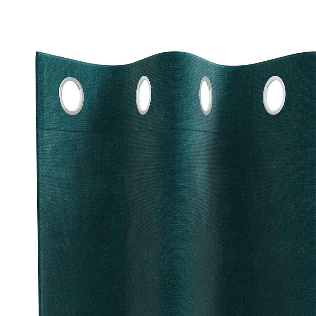 Blackout Curtains 2 pcs Dark Green 140 x 225 cm Velvet