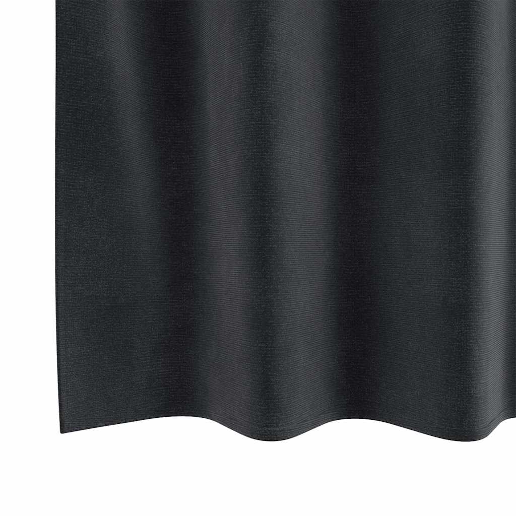 Blackout Curtains 2 pcs Dark Grey 140 x 260 cm Velvet