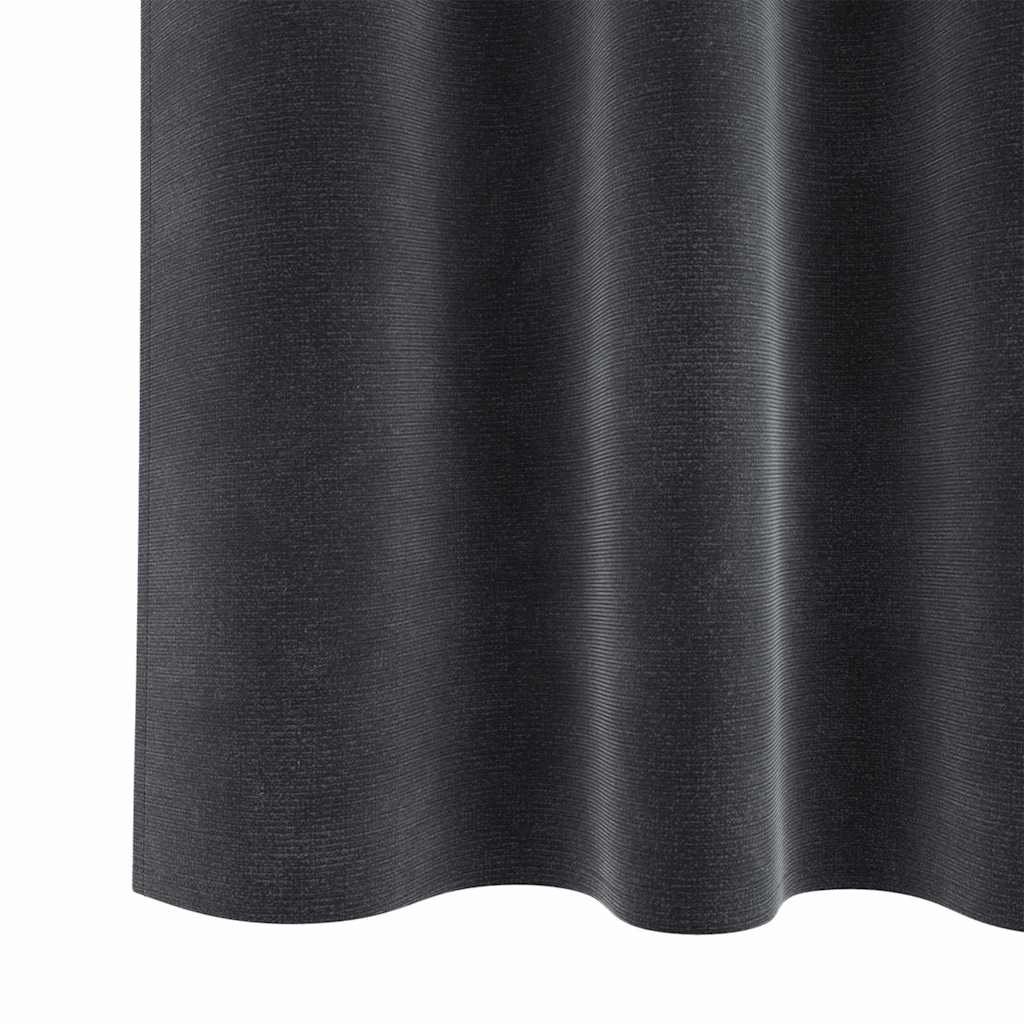 Blackout Curtains 2 pcs Dark Grey 140 x 245 cm Velvet