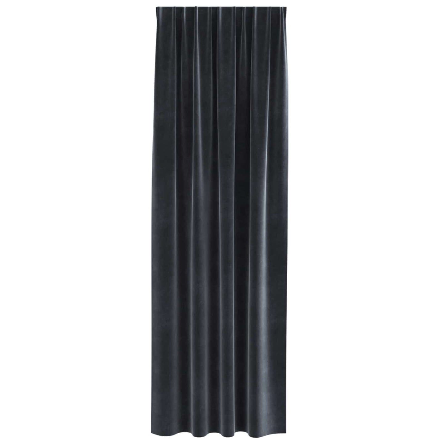 Blackout Curtains 2 pcs Dark Grey 140 x 260 cm Velvet