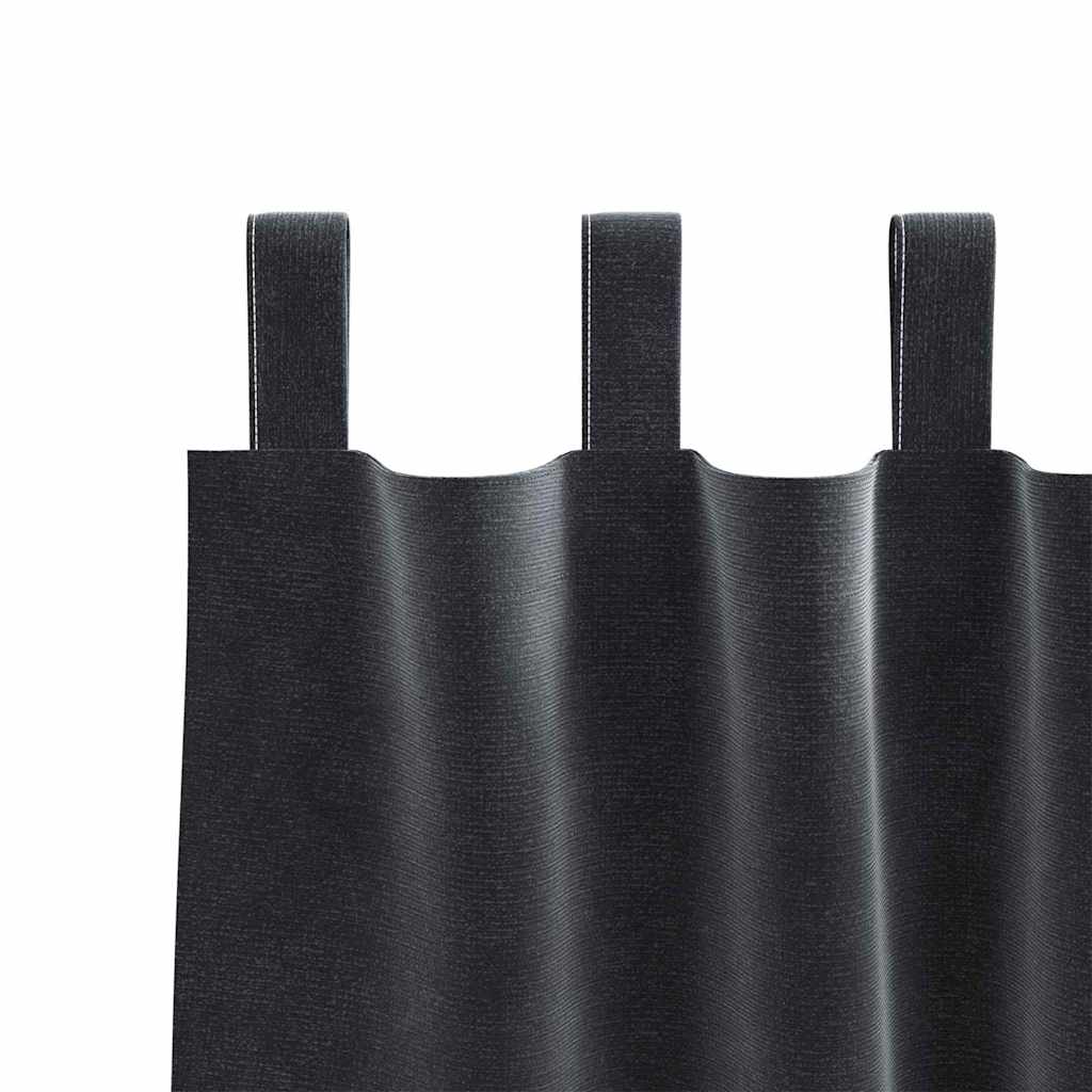 Blackout Curtains 2 pcs Dark Grey 140 x 245 cm Velvet