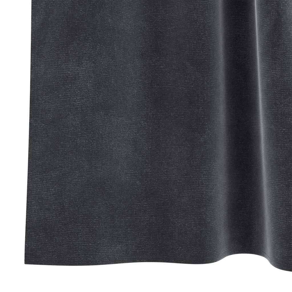 Blackout Curtains 2 pcs Dark Grey 140 x 245 cm Velvet