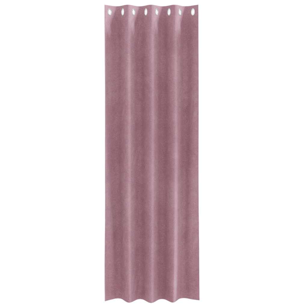 Blackout Curtains 2 pcs Dark Pink 140 x 260 cm Velvet