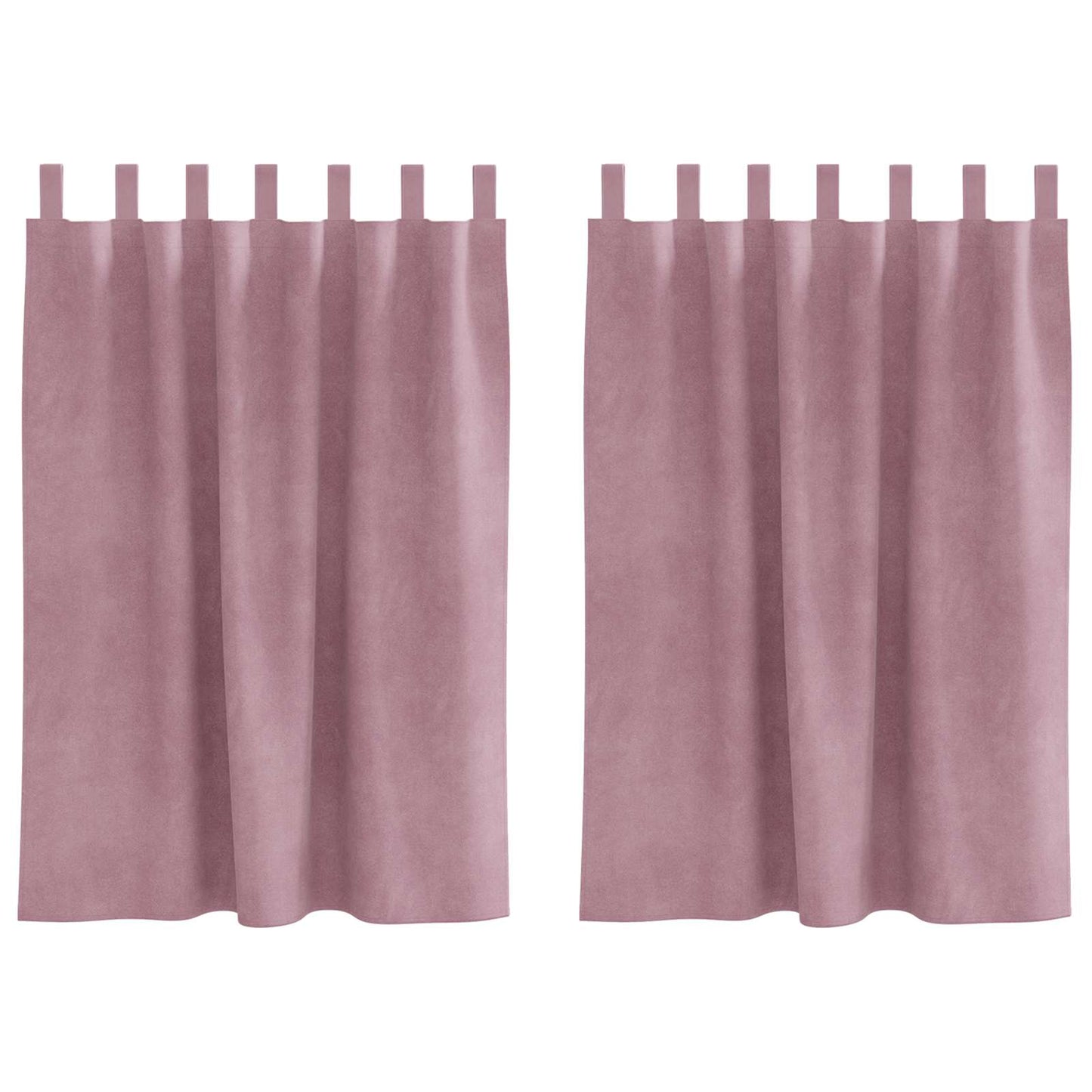 Blackout Curtains 2 pcs Dark Pink 140 x 140 cm Velvet