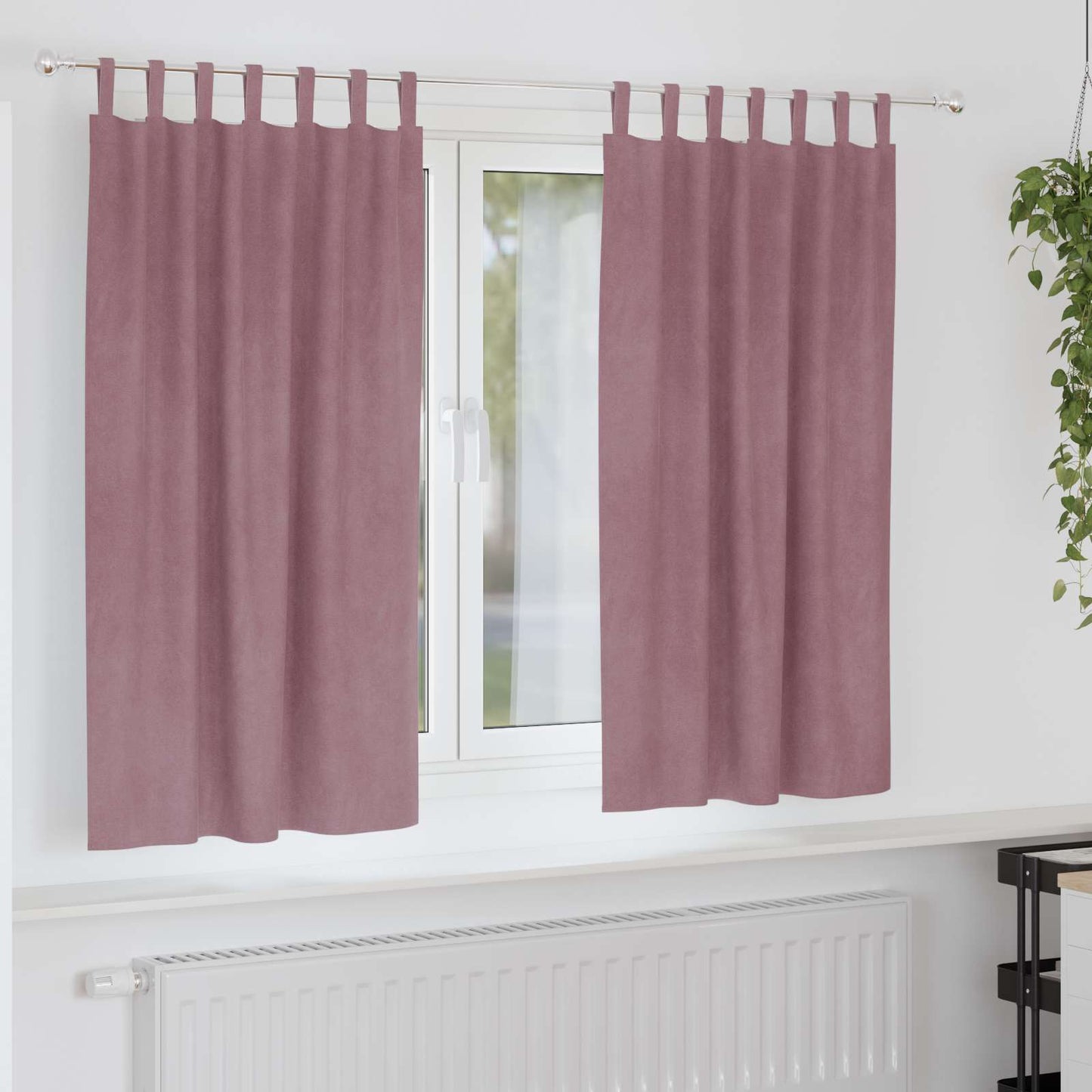 Blackout Curtains 2 pcs Dark Pink 140 x 175 cm Velvet