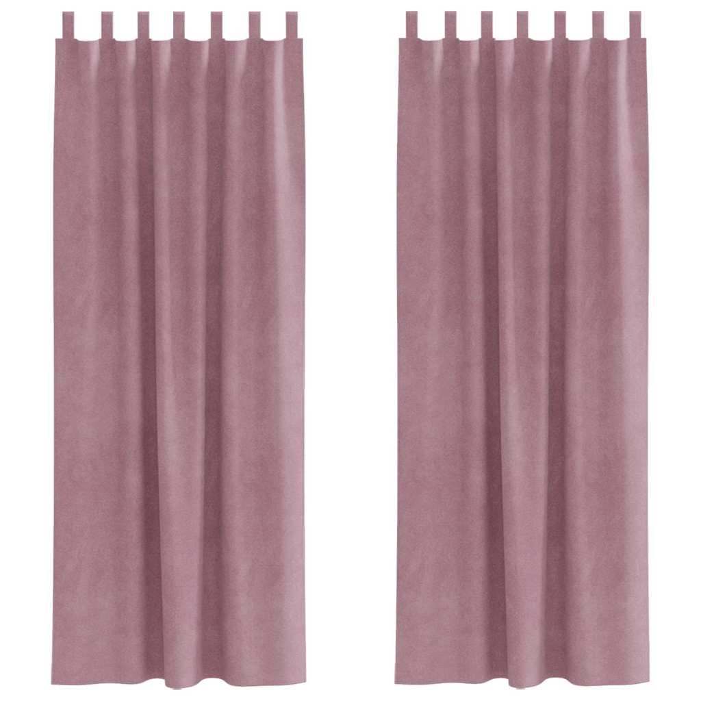 Blackout Curtains 2 pcs Dark Pink 140 x 260 cm Velvet
