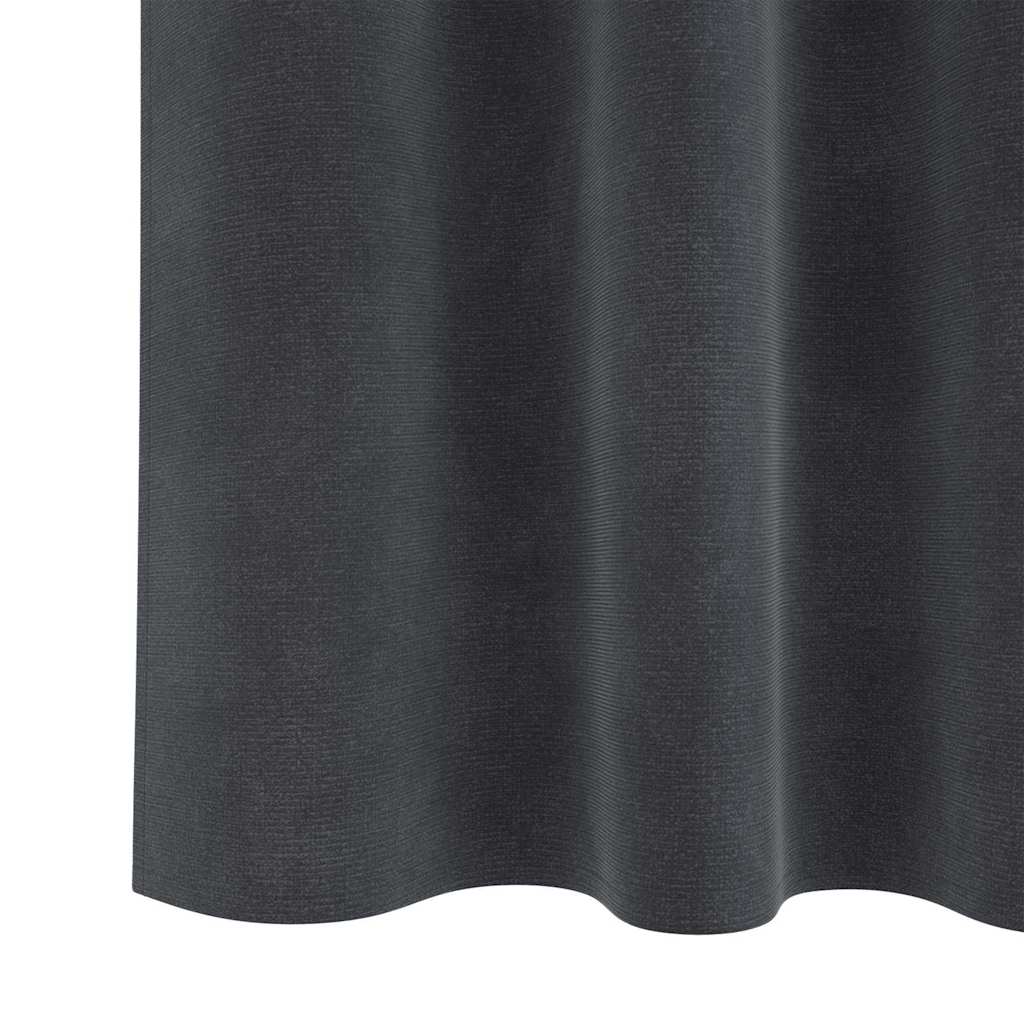 Blackout Curtains 2 pcs Light Grey 140 x 175 cm Velvet