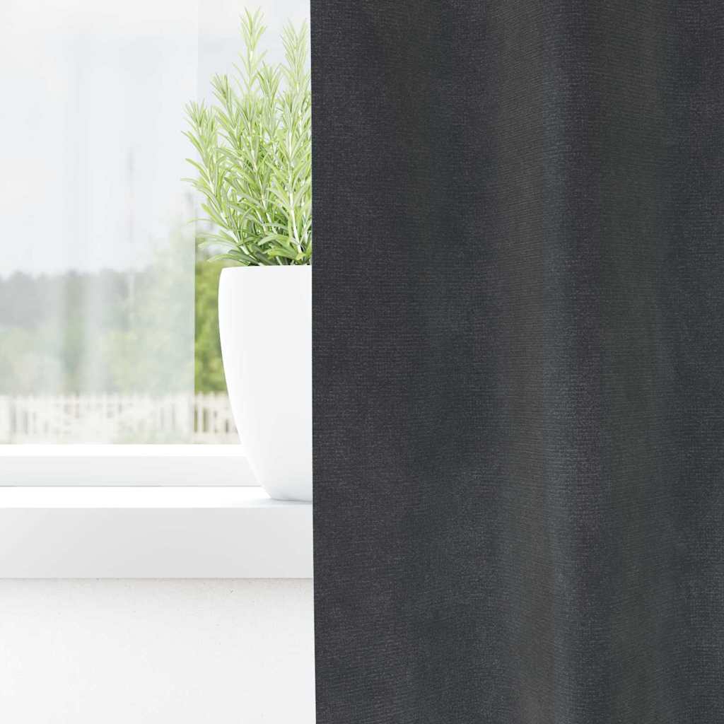 Blackout Curtains 2 pcs Light Grey 140 x 175 cm Velvet
