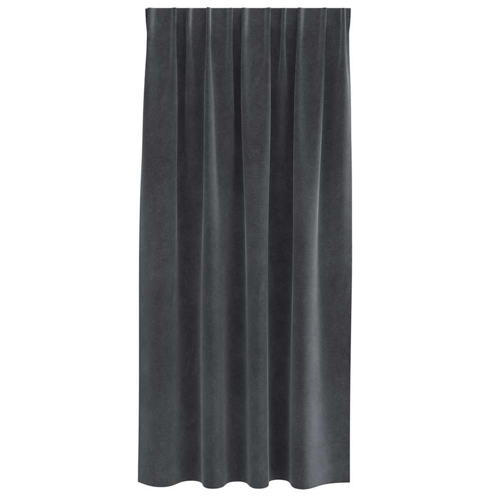 Blackout Curtains 2 pcs Light Grey 140 x 175 cm Velvet