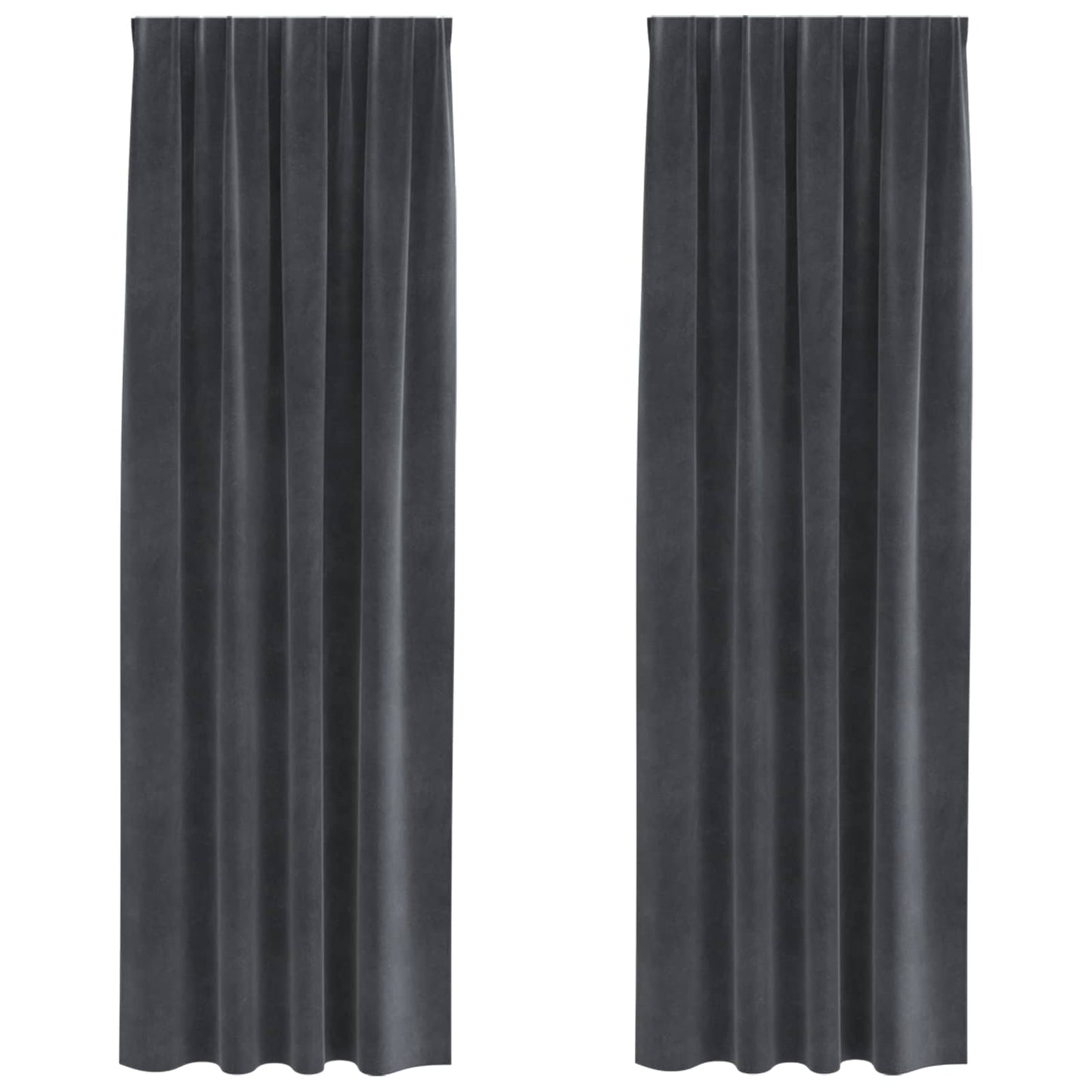 Blackout Curtains 2 pcs Light Grey 140 x 245 cm Velvet
