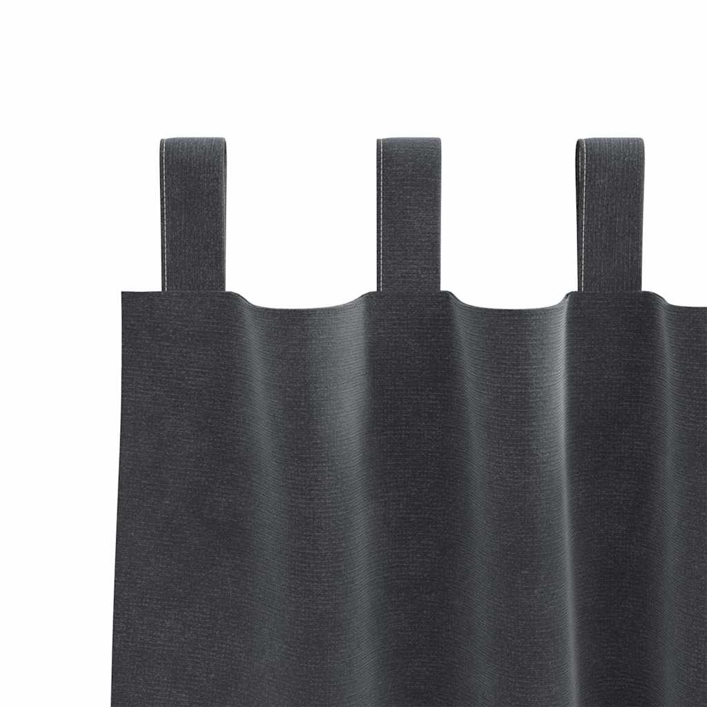 Blackout Curtains 2 pcs Light Grey 140 x 175 cm Velvet