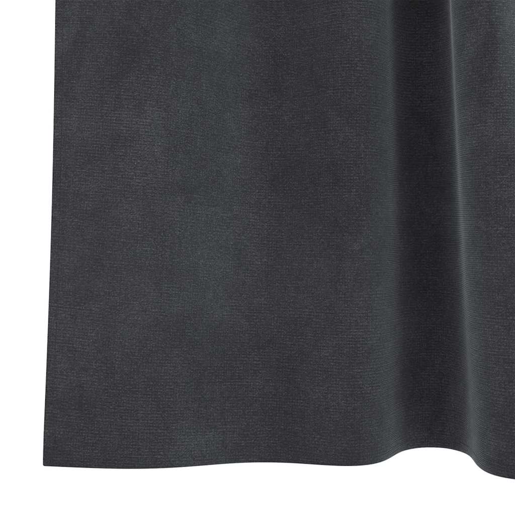 Blackout Curtains 2 pcs Light Grey 140 x 175 cm Velvet