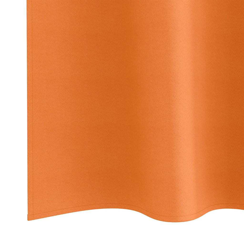 Blackout Curtains with Rings 2 pcs Bright Orange 260 x 140 cm