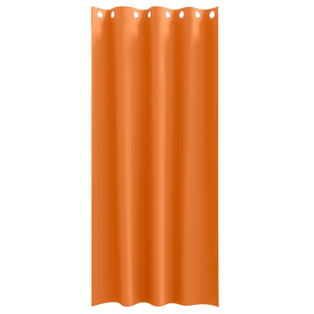 Blackout Curtains with Rings 2 pcs Bright Orange 260 x 140 cm