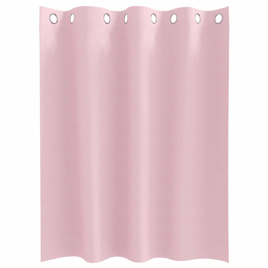 Blackout Curtains with Rings 2 pcs Baby Pink 140 x 140 cm