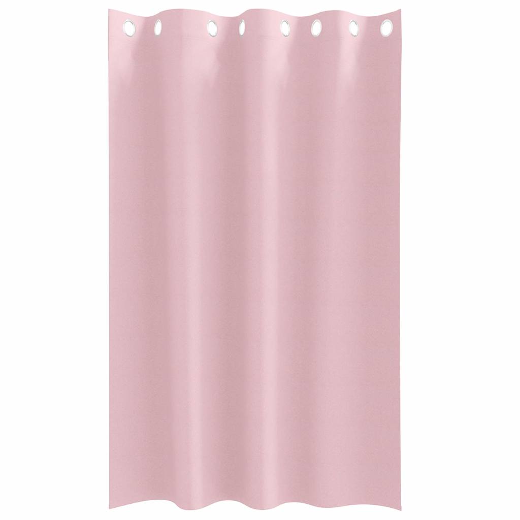Blackout Curtains with Rings 2 pcs Baby Pink 175 x 140 cm