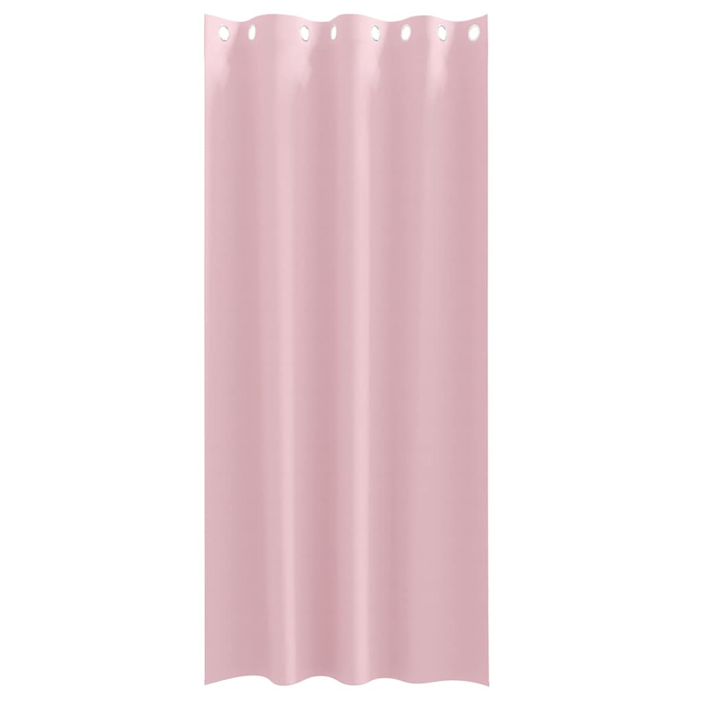 Blackout Curtains with Rings 2 pcs Baby Pink 245 x 140 cm