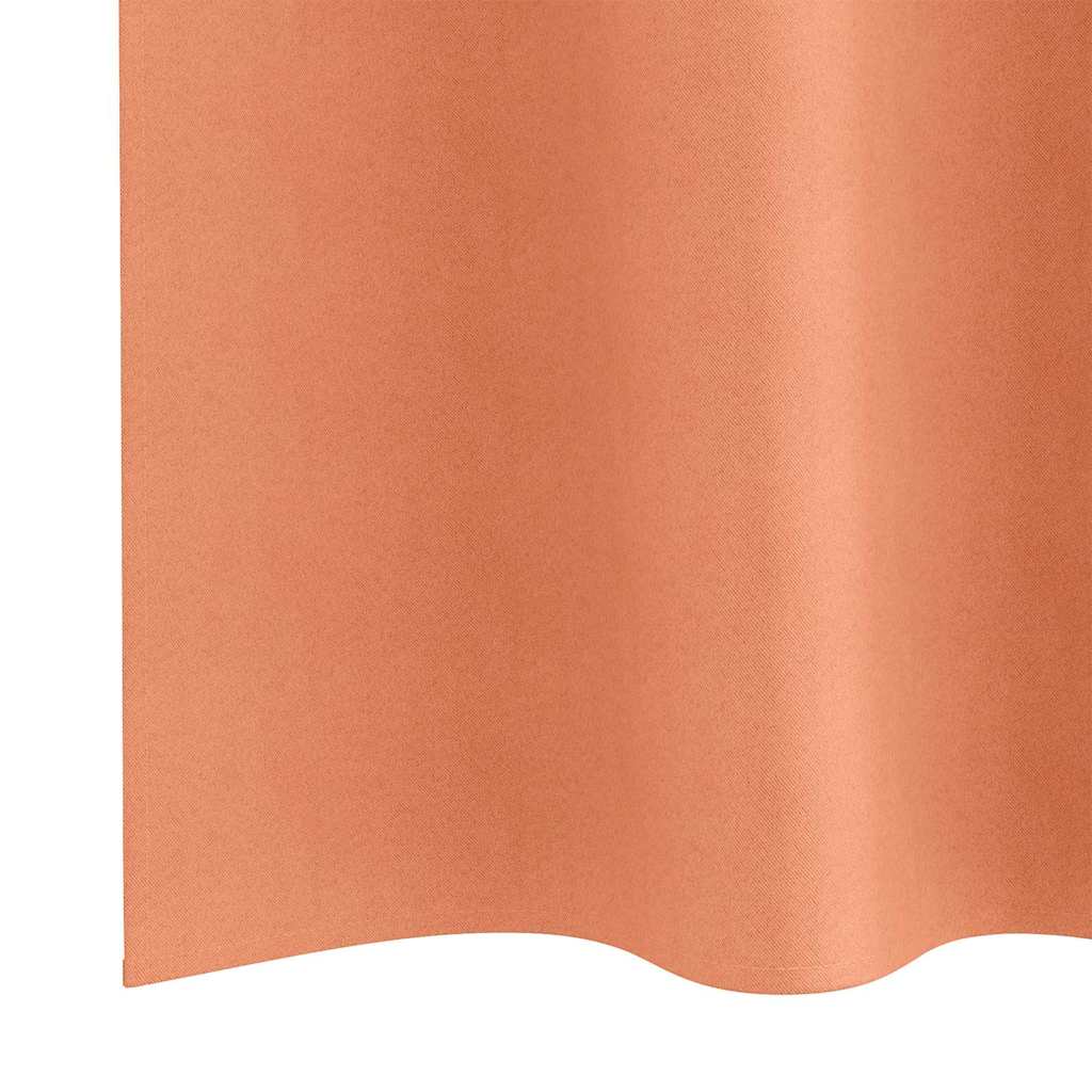 Blackout Curtains with Rings 2 pcs Terracotta 140 x 140 cm