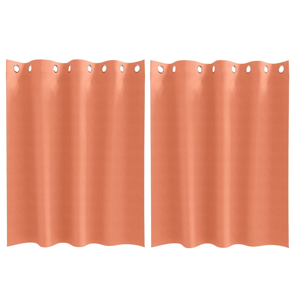 Blackout Curtains with Rings 2 pcs Terracotta 140 x 140 cm