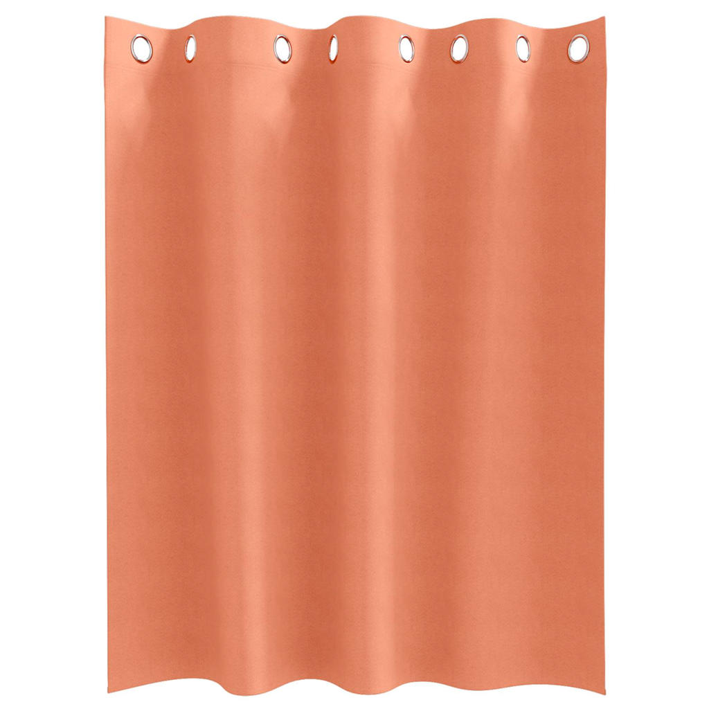 Blackout Curtains with Rings 2 pcs Terracotta 140 x 140 cm
