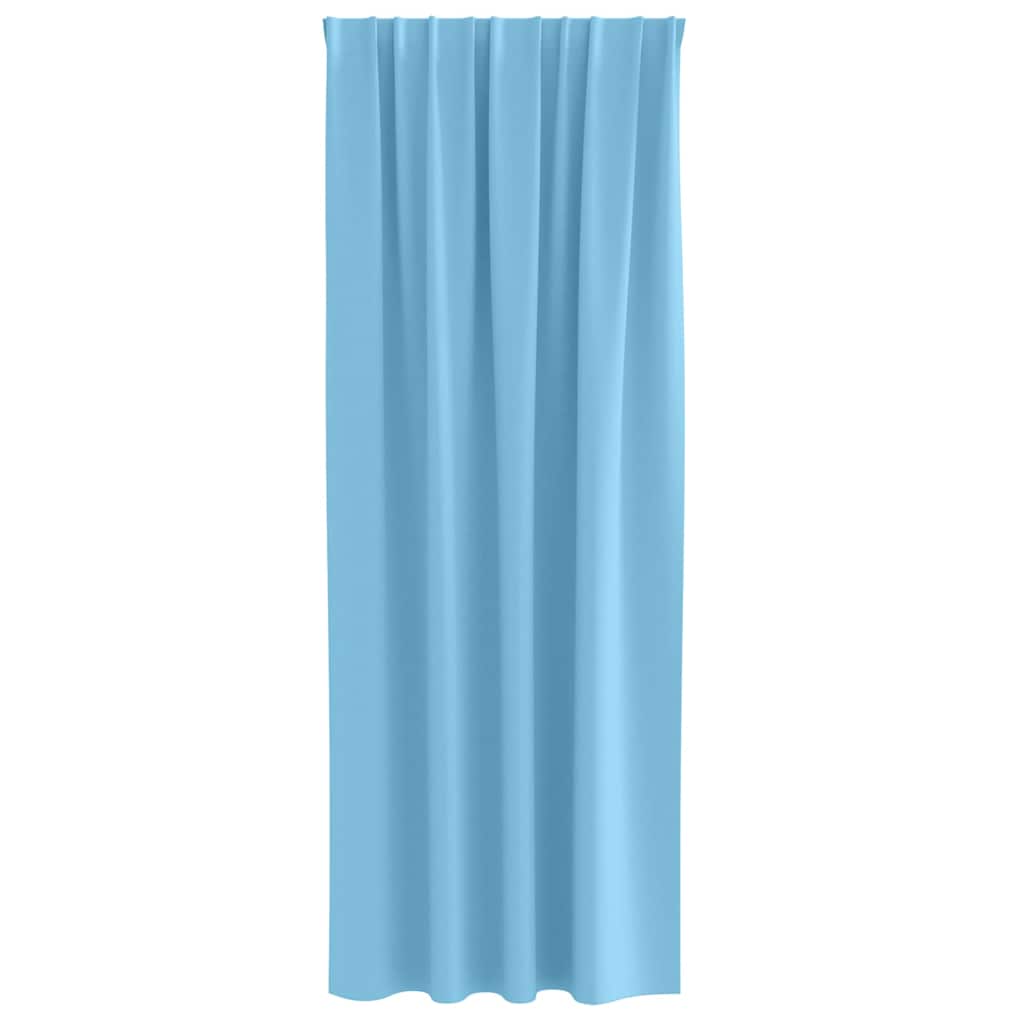Blackout Curtains with Rings 2 pcs Light Blue 260 x 140 cm