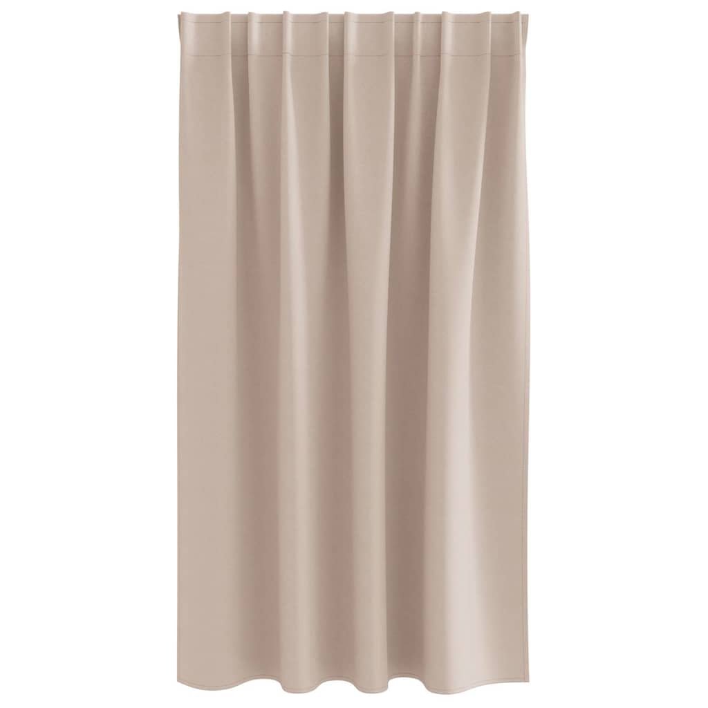 Blackout Curtains with Rings 2 pcs Taupe 140 x 140 cm Polyester