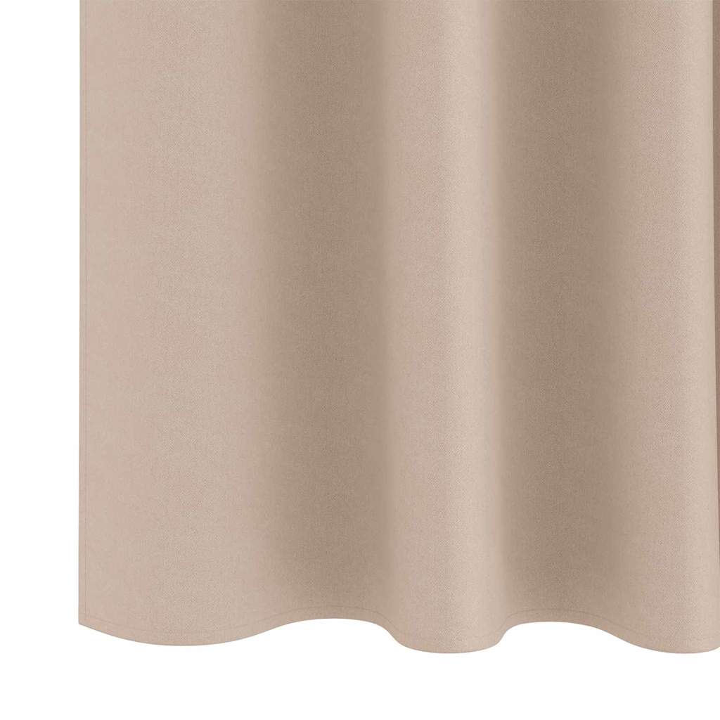 Blackout Curtains with Rings 2 pcs Taupe 175 x 140 cm Polyester