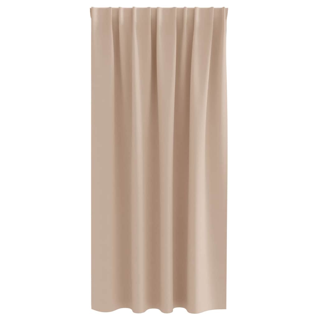 Blackout Curtains with Rings 2 pcs Taupe 175 x 140 cm Polyester