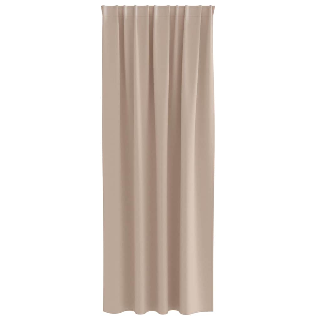 Blackout Curtains with Rings 2 pcs Taupe 225 x 140 cm Polyester
