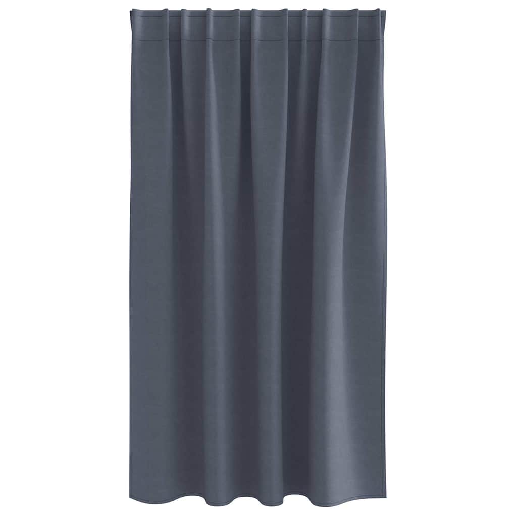 Blackout Curtains with Rings 2 pcs Anthracite 140 x 140 cm