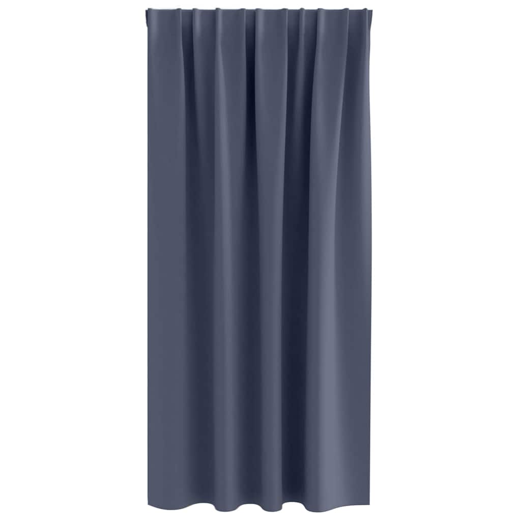 Blackout Curtains with Rings 2 pcs Anthracite 175 x 140 cm