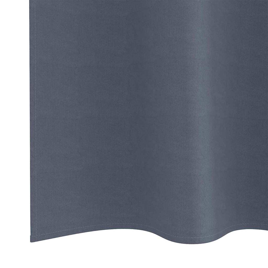 Blackout Curtains with Rings 2 pcs Anthracite 245 x 140 cm