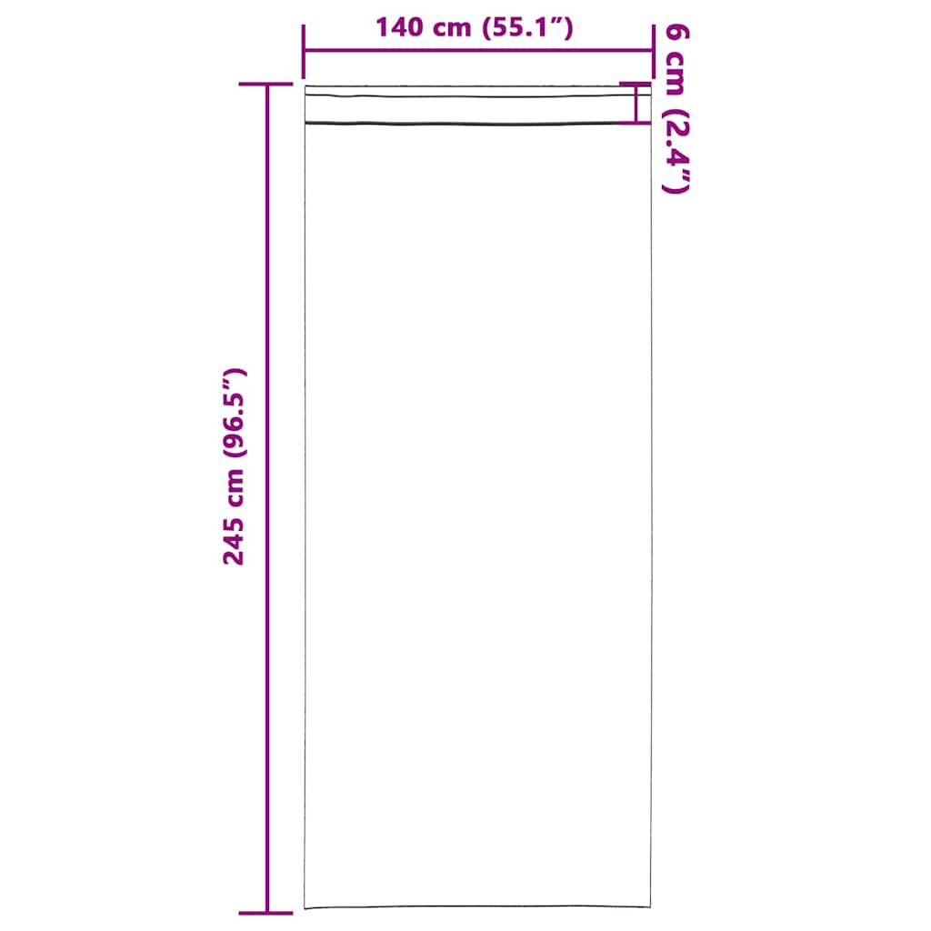 Blackout Curtains with Rings 2 pcs Anthracite 245 x 140 cm